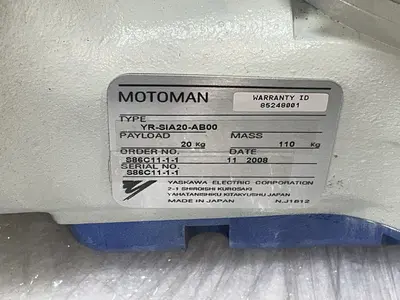 Used 2008 YASKAWA / MOTOMAN YRSIA20AB00 Robots Ohio US | HGR 24 #1548214
