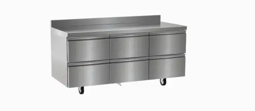 Delfield STD4472NP 72" Worktop Refrigerator W/ (3) Sections & (6) Drawers, 115v
