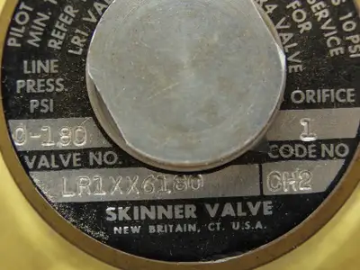 Skinner LR1XX6180 Pneumatic Remote Pilot Operated Brass Valve 1"NPT 180PSI NO