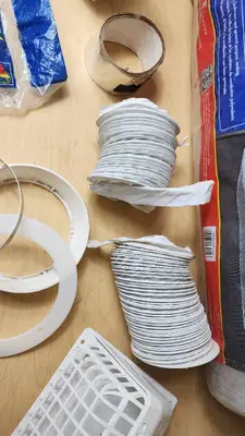 Semi-Rigid Aluminum Duct Vent Kit including Metal Clamps, Vents, and Accessories