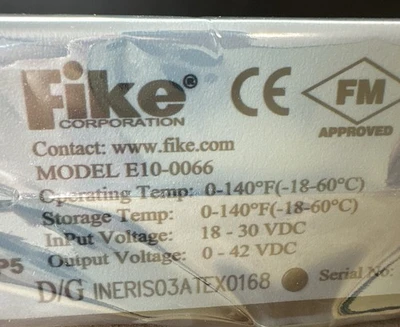 NEW Fike INERIS03ATEX0168