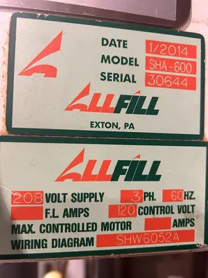 USED 2014 ALL-FILL SHA-600