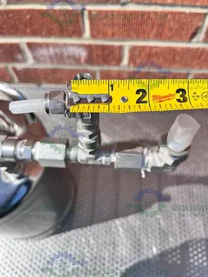 USED ALLOY PRODUCTS 12 LITER STAINLESS STEEL VESSEL 140 PSI W/ GAUGE + ACCESSORIES