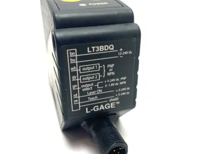 USED BANNER ENGINEERING L-GAGE LASER DIFFUSE TIME-OF-FLIGHT SENSOR 300MM TO 5M