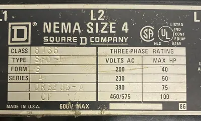 USED SQUARE D 8736SF0-1