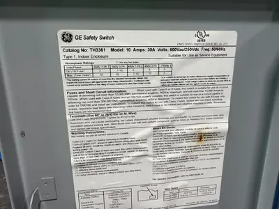 Used GENERAL ELECTRIC TH3361 Safety Products (Other) Ohio US | HGR 24 #1283994
