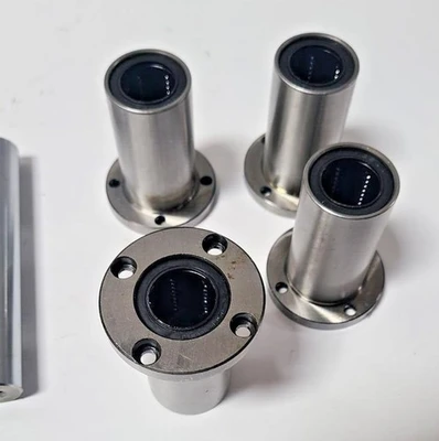 Lot of 4 LM25UU Linear Motion 25mm Ball Bearing Long Shaft Flange Bushing