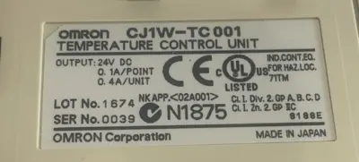NEW OMRON CJ1W-TC001 TEMPERATURE CONTROL UNIT CJ1WTC001