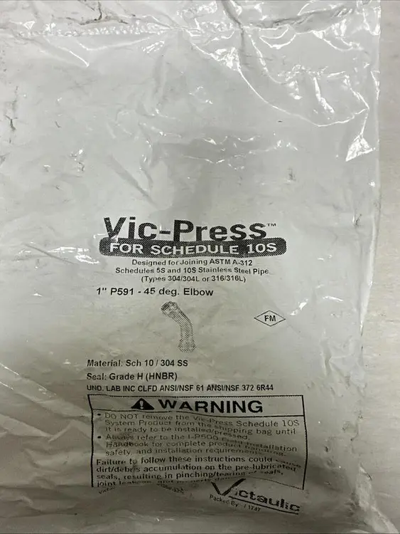 Used VIC-PRESS P591 Valves/Fittings Ohio US | Surplus Asset Holdings #1244170