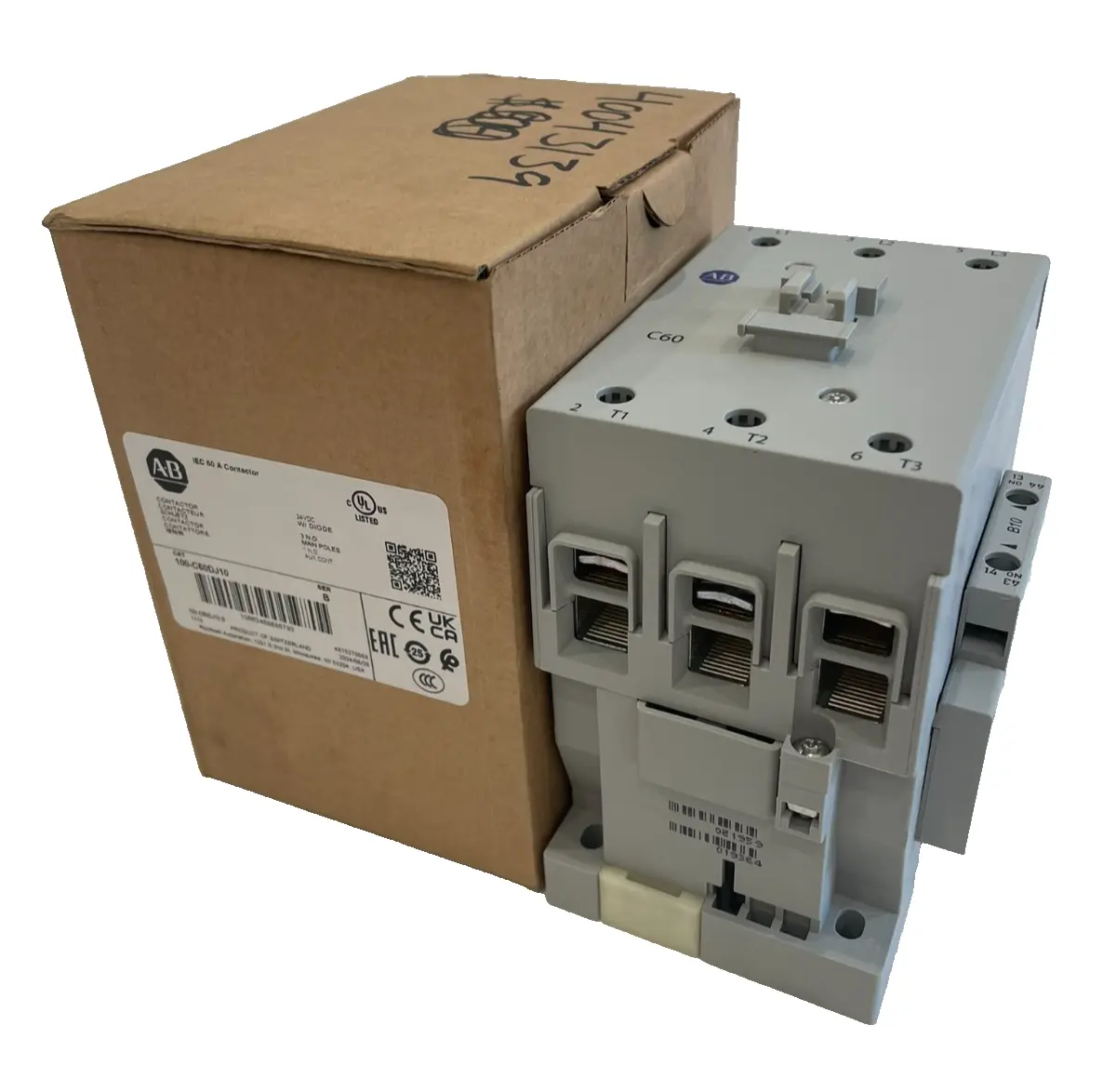 ALLEN BRADLEY 100-C60DJ10 CONTACTOR 100C60DJ10 SER. B NEW, SURPLUS
