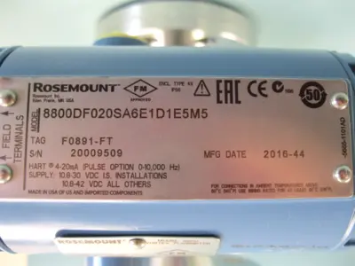 NEW Rosemount 8800 DF020 SA6E1D1E5M5