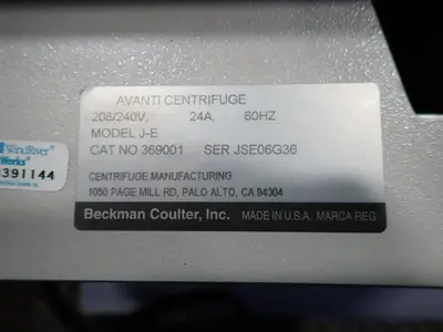 USED BECKMAN JE