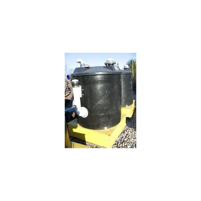 Used 160 Gallon Engel Plastic Tank with Basket Filter Strainer