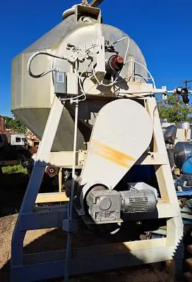 Mixer, Conical, 100 CF, 304 Stainless Steel, Gemco, 7.5 HP, #S741455