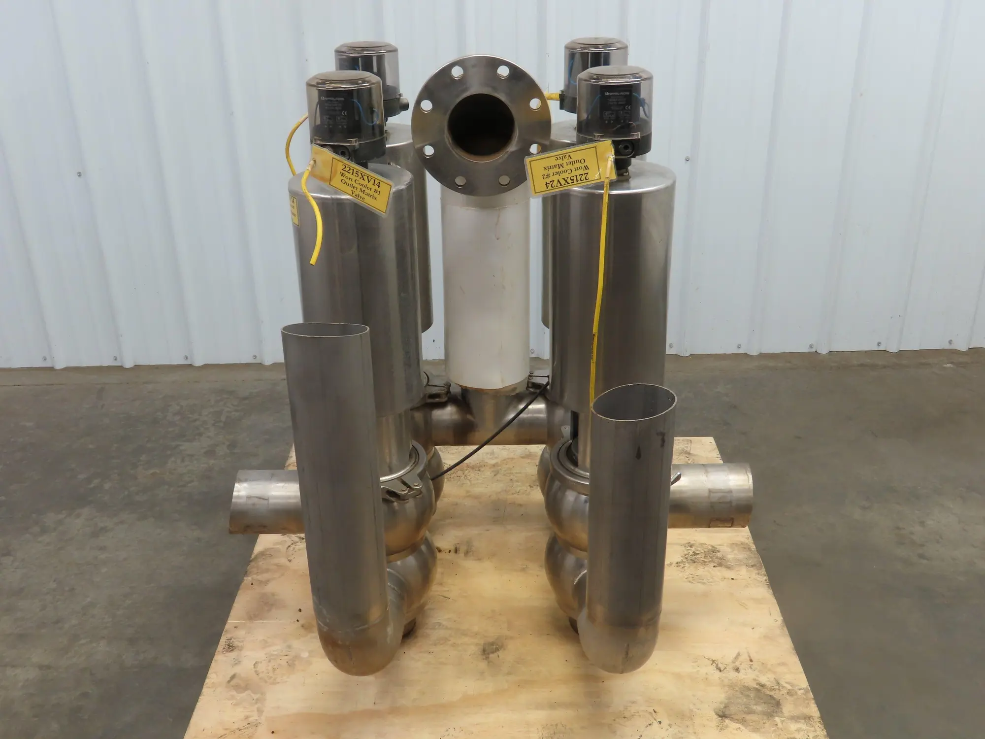 Sudmo DN4"/PN6/1.4404/S SS Sanitary Valve Pneumatic Actuator 4" Outlet Matrix