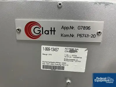 USED Glatt Glatt Air Filter Unit, App Nr. G7896
