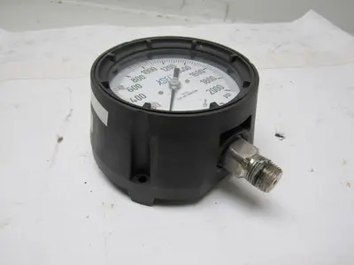 Waika 23X.34 Pressure Gauge 0-2000PSI, 1/2" NPT Stainless Connection SIZE 4-1/2"
