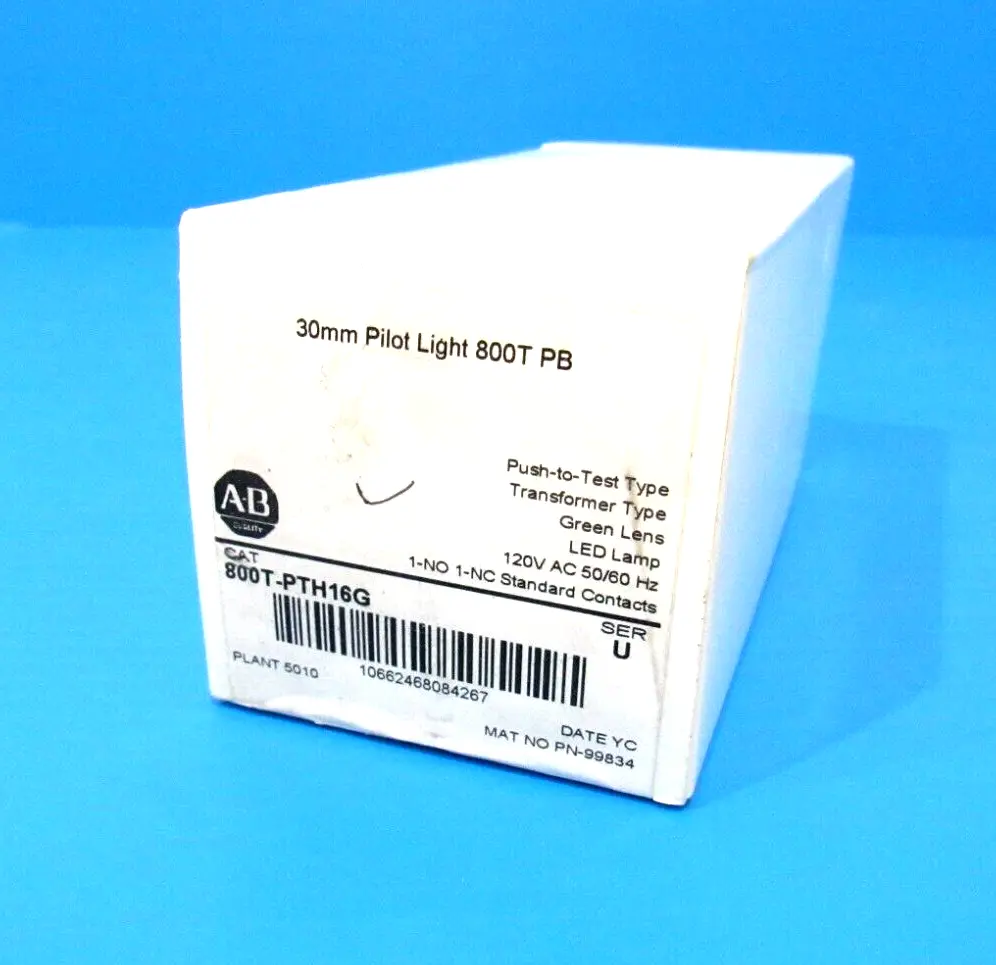 SEALED ALLEN BRADLEY 800T-PTH16G PILOT LIGHT SER.U 800TPTH16W NEW SURPLUS
