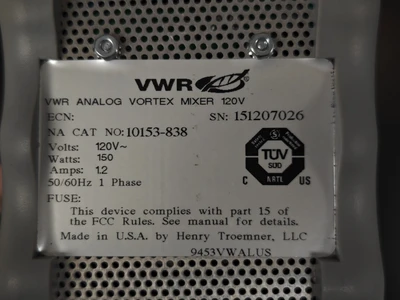 Used VWR 10153-838 Lab Mixers Missouri US | BioLabTek #1266712
