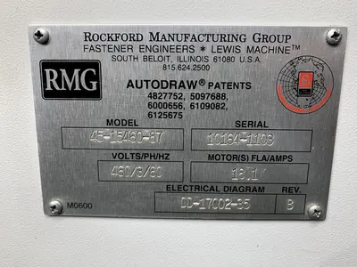 RMG 45-15460-87 WIRE DRAWER (14604) WIRE MACHINERY, DRAWERS | Machinery International LLC (5)