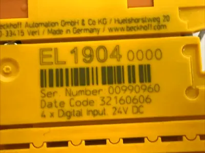 USED BECKHOFF ETHERCAT TWINSAFE 4-CHANNEL SAFE DIGITAL INPUT TERMINAL 24VDC
