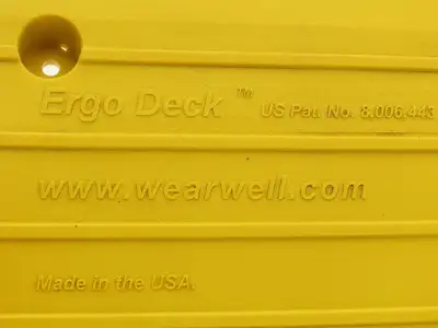 Wearwell 560.78x6x18YL-CS10 Ergodeck Safety Mat Ramp 18" x 6" x 7/8" Lot of 10