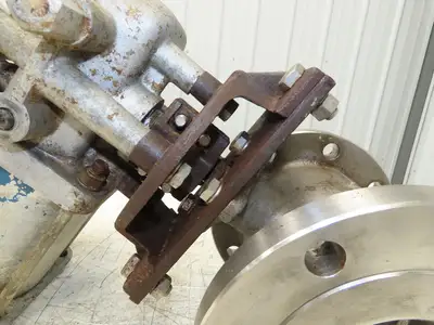 Jamesbury 4" Flanged Ball Valve Pneumatic Air Actuator PMV Positioner