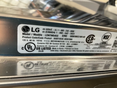 Used LG LDNTM545S Dishwashers Michigan US | Miedema Asset Management Group #1577914