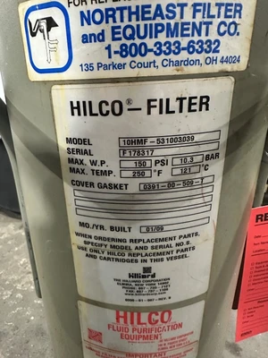HILCO PORTABLE FILTER CANISTER