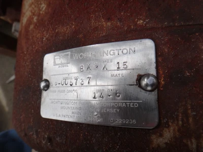 Worthington 8x6-15/14.6 Ductile Iron Centrifugal Pump