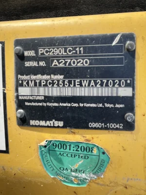 Used 2015 Komatsu PC290LC-11 Excavators Maryland US | Zadoon Equipment #1480620