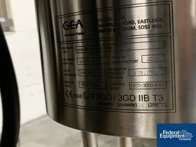 USED GEA Niro GEA Niro High Shear Granulator, Model PharmaConnect
