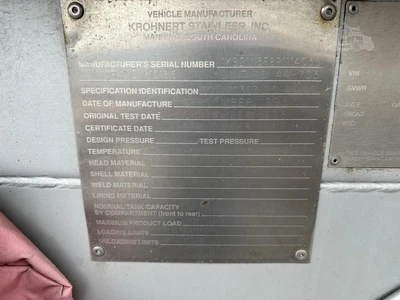 Used 1993 KROHNERT _UNKNOWN_ Tanker Trailers Indiana US | Lakeshore Equipment Sales #1546589