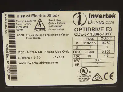 Used INTERTEK _UNKNOWN_ Variable Speed Drives | Arrow Industrial #642773