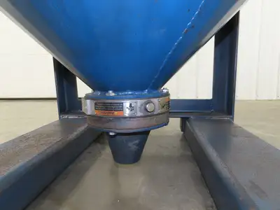 Hutco 43" Portable Steel Bulk Material Bin Gravity Hopper 28 Cu-Ft Fork Pockets