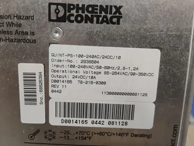 PHOENIX CONTACT QUINT-PS-100-240AC/24DC/10 Switching Mode Power Supplies | ESS Industrial Equipment Sales (5)