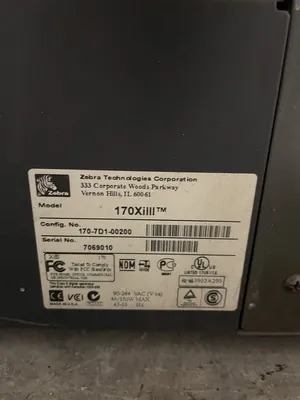 Zebra 170XiIII Plus Barcode / Thermal Label Printer 6.6” Max Label Width