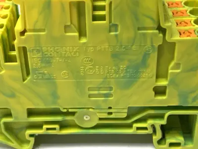 USED PHOENIX CONTACT PTTB 2,5-PE DOUBLE LEVEL TERMINAL BLOCK LOT OF 5