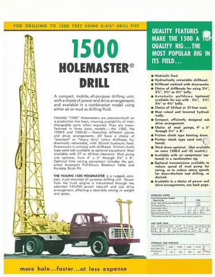 Used FAILING HOLEMASTER DRILL RIG Drill Rigs Pennsylvania US | East West Machinery & Drilling #1417215