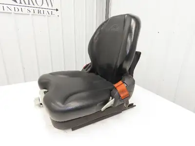 Grammer Forklift Seat Black Vinyl Adjustable Removed From Linde 0015225372