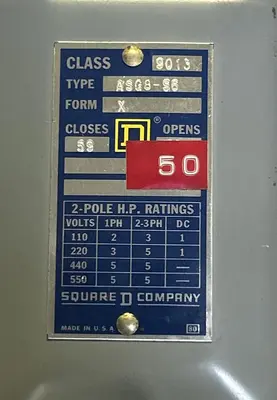 Used SQUARE D 9013-ASG8-S6 Miscellaneous Equipment (Electrical & Power) Ohio US | Surplus Asset Holdings #1237629