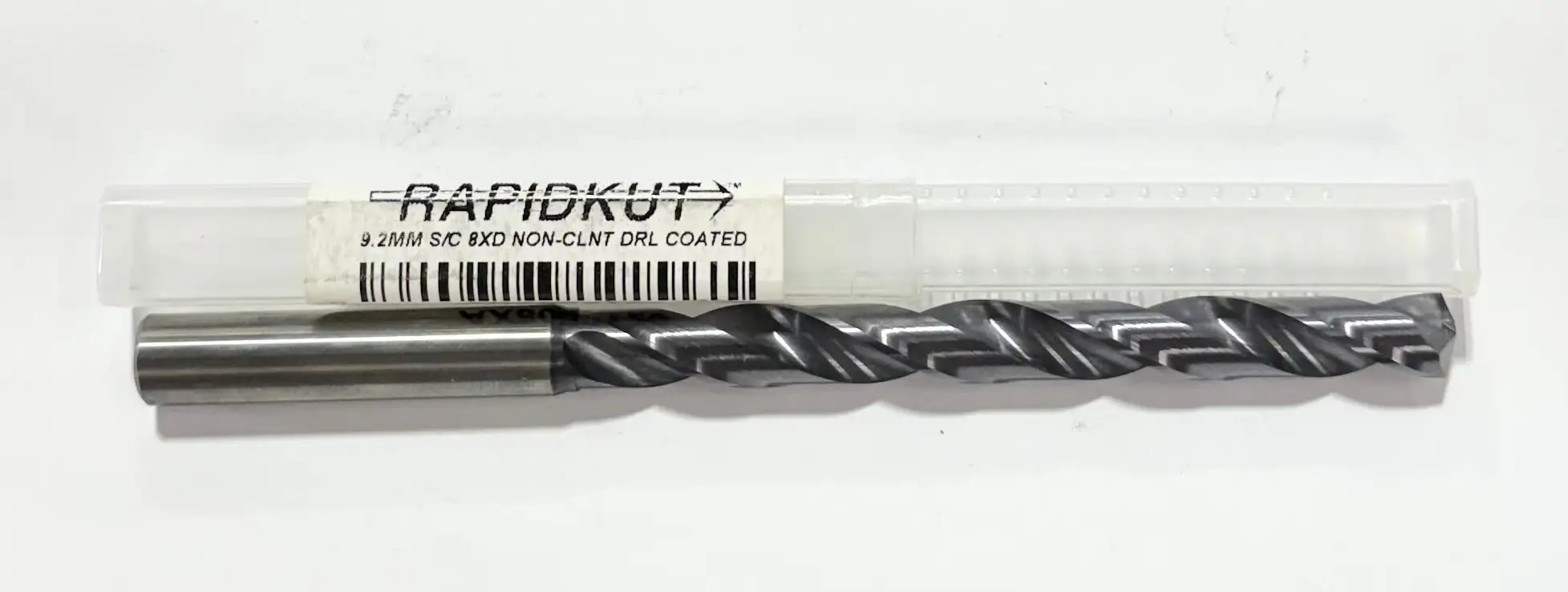 RapidKut 9.2mm Solid Carbide Drill 8xD TiAlN Coated 2 Flute