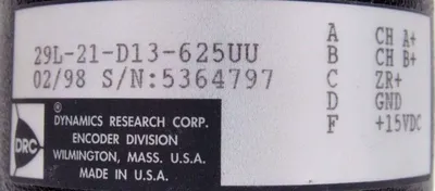 NEW DYNAMICS RESEARCH 29L-21-D13-625UU ENCODER 29L21D13625UU