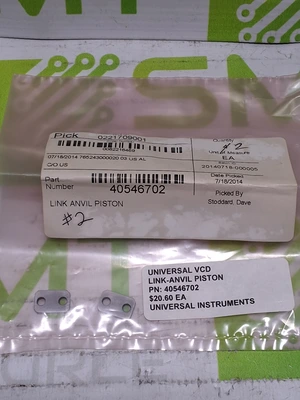 UNIVERSAL INSTRUMENTS 40546702 LINK ANVIL PISTON - BRAND NEW
