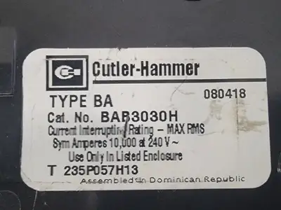 USED CUTLER-HAMMER BAB3030H