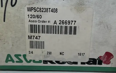 USED ASCO WPSC8238T408