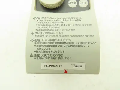 Mitsubishi FR-S520-0.2K Freqrol Inverter Drive 3Ph 240V In 0.2kW 240V 1.4A 120Hz