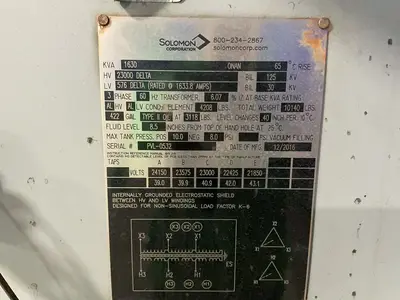 Used 2016 SOLOMON CORP 23GE Distribution Transformers Ohio US | HGR 24 #1187069