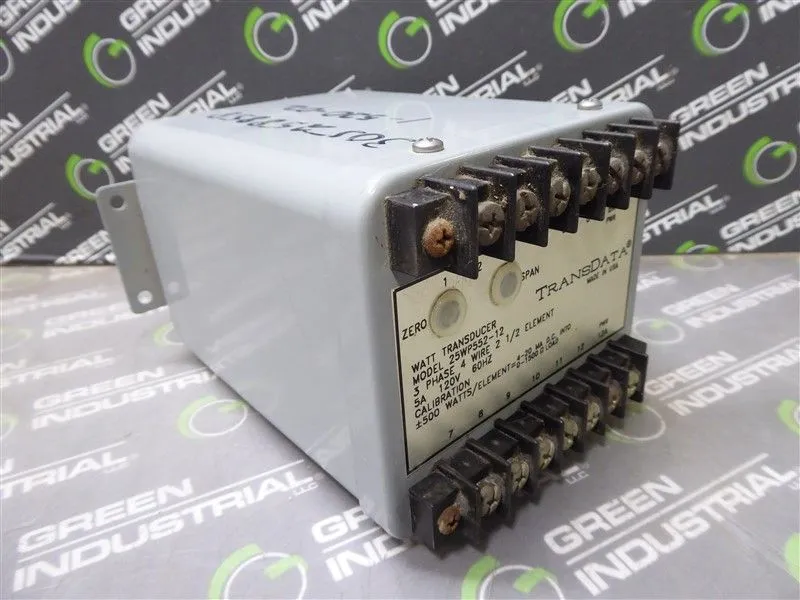 TransData 25WP552-12 Watt Transducer 3 Phase 4 Wire 2-1/2 Element Used
