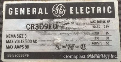 Mill Reversing Motor Starter, Item # 1675
